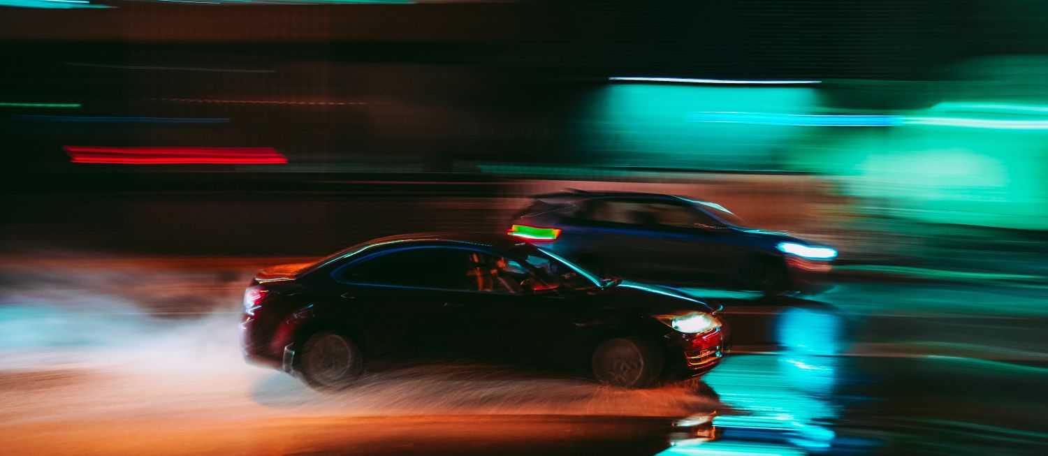 speeding cars