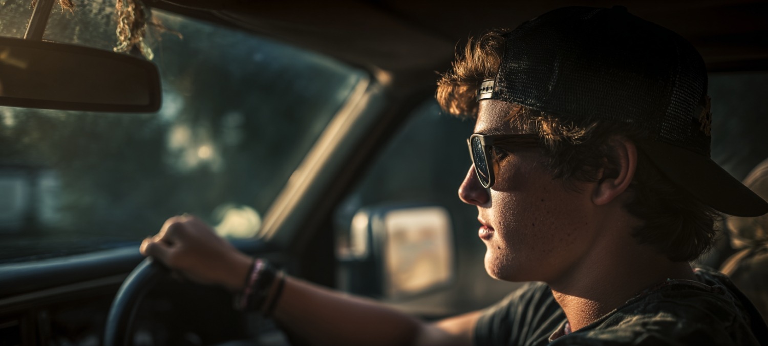 an untrustworthy teenager drives a company pickup truck